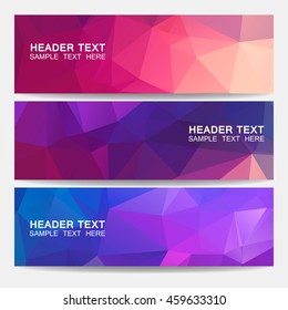 Vector banners.Geometrical Polygonal. Geometric background. Triangular texture