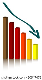 Vector bar chart (column diagram). All elements are easy to edit.