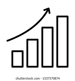 Vector Bar chart icon. Bar graph. Graphic diagram