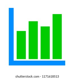vector bar chart illustration, business graph. data growth diagram