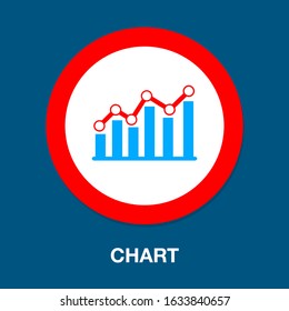 vector bar chart illustration, business graph. data growth diagram