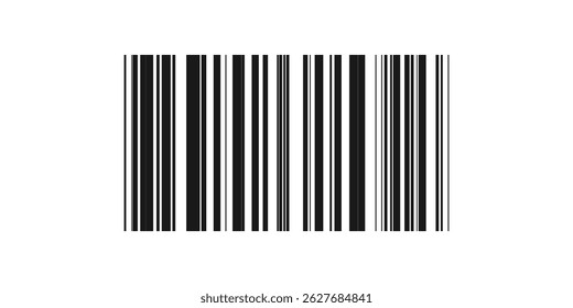 Vector bar code icon isolated. Barcode illustration.