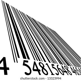 vector bar code on a solid white background