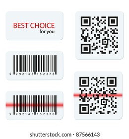 Vector bar code and qr code for your design