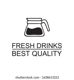 Vector bar logo in linear style - wine and drinks icons and signs