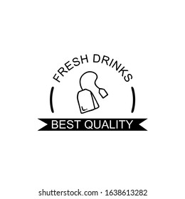 Vector bar logo in linear style - wine and drinks icons and signs