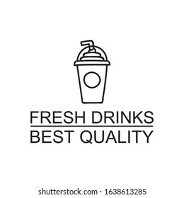 Vector bar logo in linear style - wine and drinks icons and signs