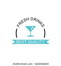 Vector bar logo in linear style - wine and drinks icons and signs