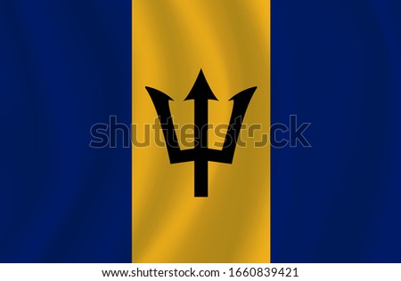Vector Barbados flag, Barbados flag illustration, Barbados flag picture, Barbados flag image