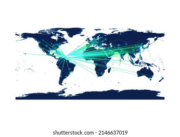 Vector Barbados map on white background suitable for technology, innovation or export concepts. File is suitable for digital editing and large size prints.