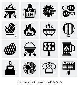 Vector Barbecue icon set