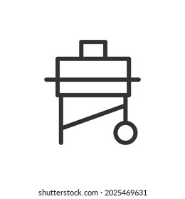 Vector barbecue line icon. Symbol in trendy outline style. Vector illustration isolated on a white background. 