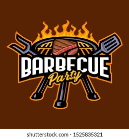 Vector of barbecue logo template illustration