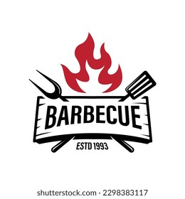 Inspiración en la plantilla del logotipo de la barbacoa vectorial