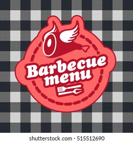 Vector barbecue menu design.