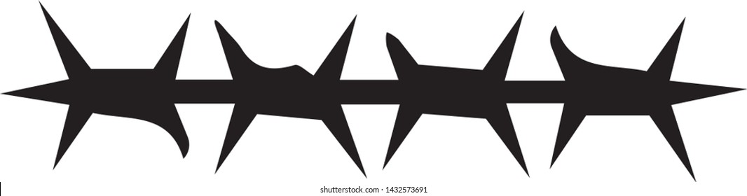 vector barbed wire design illustration, transparent background