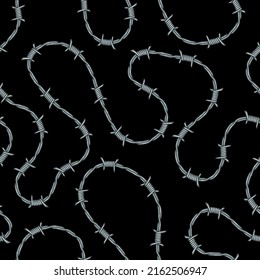 Vector Barbed Wire Seamless Pattern