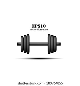 Vector barbell background. Abstract and minimalistic