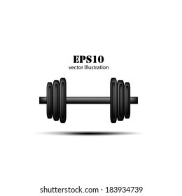 Vector barbell background. Abstract and minimalistic
