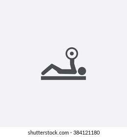 Vector Barbell Bench Press Icon