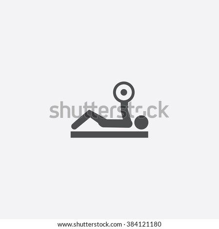 Vector barbell bench press Icon