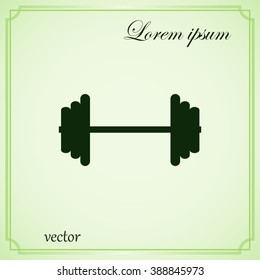 Vector barbell icon