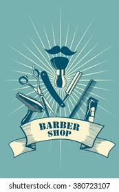 A Vector Barber Shop Poster Design