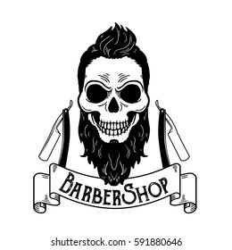 Vector Barbershop Emblem Barbershop Logo Badge Stock Vector (Royalty ...