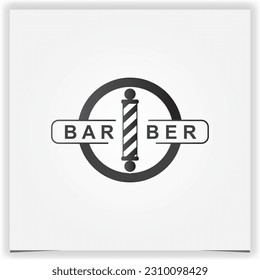Vector barbershop logo premium elegant template vector eps 10