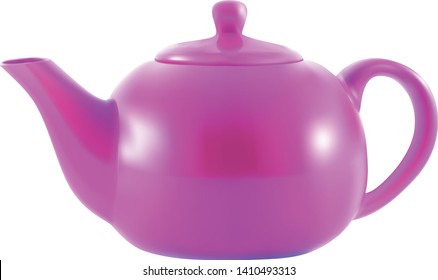 vector barbie pink teapot mesh technique