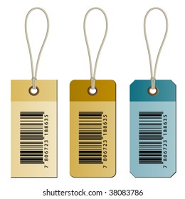 item tag with barcode clipart