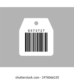 vector barcode in center of white box