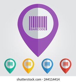 vector barcode flat
