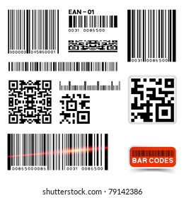 Vector Barcode Label Collection