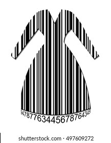 Vector Barcode Symbol of Dress