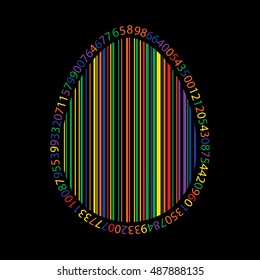 Vector Barcode Symbol of Egg