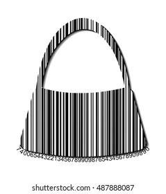 Vector Barcode Symbol of Handbag