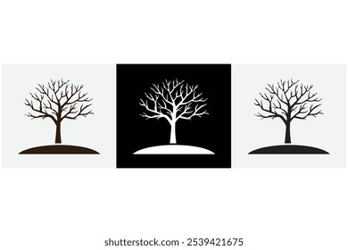 Vector árbol desnudo. árbol negro sin hojas
Una ilustración surrealista de un árbol de mujer  