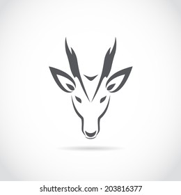 Vector barking deer head design white background  Animal  Wildlife  Easy editable layered vector illustration 