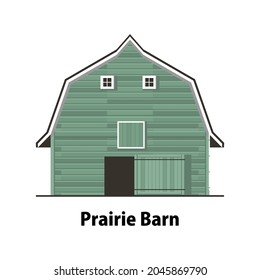 Vector barn flat design isolated. vector wood barn illustration collections. traditional barn