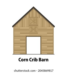 Vector barn flat design isolated. vector wood barn illustration collections. traditional barn