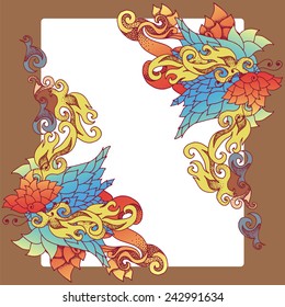 Vector barokko ornamental card or invitation blank