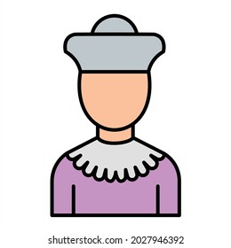 Vector Baron Filled Outline Icon Design
