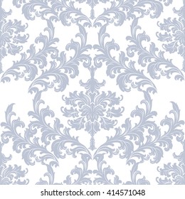 Vector Baroque floral Damask pattern element background. Luxury Classic Damask ornament, royal Victorian texture for wallpapers, textile, fabric
