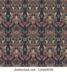 Vector Baroque floral pattern. classic floral ornament. vintage texture for wallpapers, textile, fabric