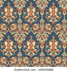 Vector Baroque floral pattern. classic floral ornament