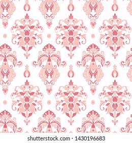 Vector Baroque floral pattern. classic floral ornament. vintage seamless texture for wallpapers, textile, fabric