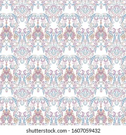 Vector Baroque floral pattern. classic floral ornament. vintage texture for wallpapers, textile, fabric