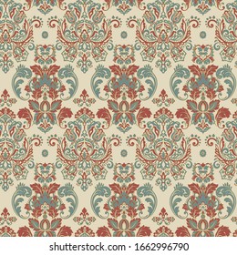 Vector Baroque floral pattern. classic floral ornament