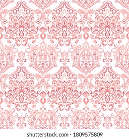 Vector Baroque floral pattern. classic floral ornament. vintage texture for wallpapers, textile, fabric